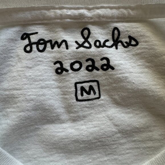 Tom Sachs Designer Graphic Tee Slogan Bullets White Size Medium - Picture 5 of 6
